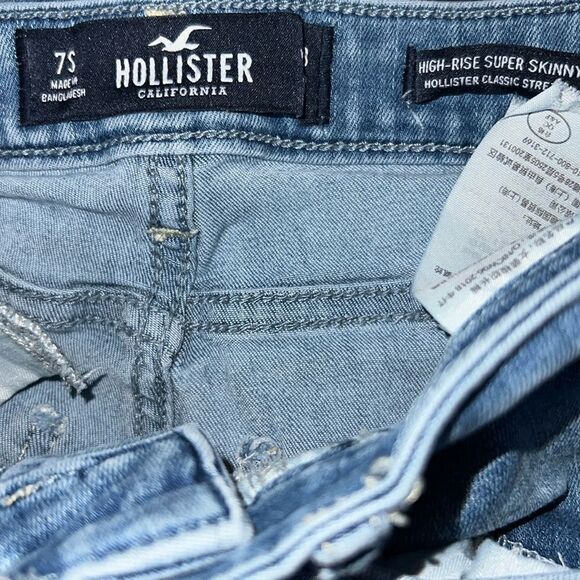 Hollister high rise super skinny distressed denim jeans size 28 x 28 - Picture 7 of 7